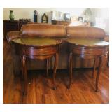 End Tables w/ Leather Top