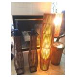 Wicker Lamps / Candle Stands