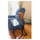 2 of 2Modern Glass Metal End Table