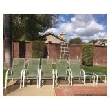 Five additional patio chairs and end tables