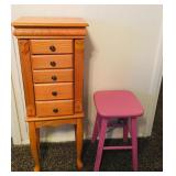Jewelry Armoire / Step Stool