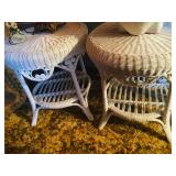 (2) Wicker Tables