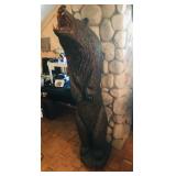 6 ft. tall Carved Grizzly Bear Statue - HEAVY