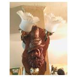 1 of 4 Carved Light Fixtures