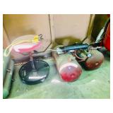 Misc. work stool, compressors