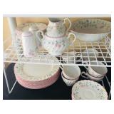Pink Floral China Set