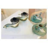Roseville Candle Holders