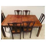 Dining room table with leaf removed