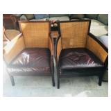 Crate & Barrel Rattan chairs