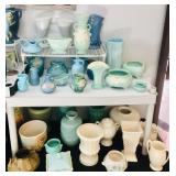 Vintage Pottery including Roseville, McCoy, Bauer, Redwing and others