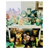Vintage Pottery including Roseville, McCoy, Bauer, Redwing and others