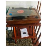 Record player on stand
