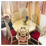 Dining Set with 6 chairs and two table leaves