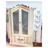 Coordinating White Wash China Cabinet