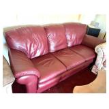 Burgundy Leather Sofa