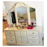 White Wash Dresser with Mirror