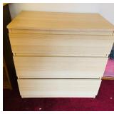 White Wash Three Drawer Dresser