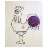 Metal Rooster Plate Holder