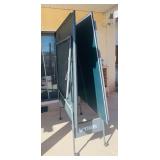 Ping Pong Table Folded Up for Easy Storage