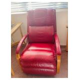 Red Leather Rocking Recliner