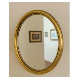 Gold Oval Wall Mirror