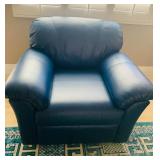 2 of 2 Navy Leather Chair