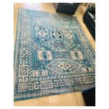 Blue Print Area Rug 8