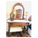 Antique Vanity w/stool