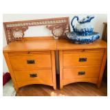 (2) Mission Style Nightstands