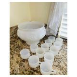Milkglass Punch Bowl Set