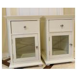 (2) White Nightstand/ End tables