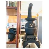 Vintage Metal Stove Decor