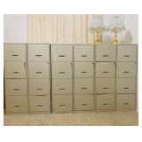 (6) Metal Locking File Cabinets w/Keys