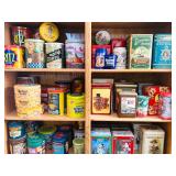 Vintage Metal Tins Close-up