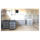 LOTS of Plastic Storage Drawers