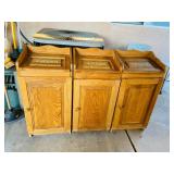 Wood Trash Bins