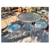 White Metal Bistro Set