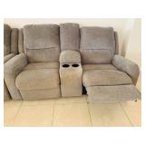 Dual Reclining Gray Loveseat