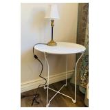 White Metal Accent table