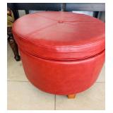 Red Storage Ottoman
