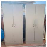 (2) Gray Metal Cabinets