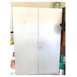 White Locking Cabinet