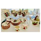 Vintage Blue Ridge Apple Dishes