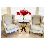 (2) Arm Chairs / Decorative table