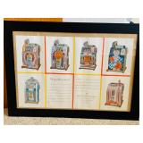 Vintage Mills Novelty Company Slot Machine Advertising Poster