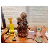 Vaseline Glass / Indian Sculpture