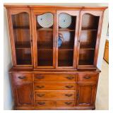 Vintage China Cabinet w/ Drop Down Desk Closed