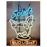 Vintage Spuds Bud Light Neon Light