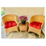 Wicker Patio Chairs / Table