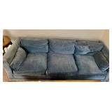 Vintage 7ft. Blue Sofa